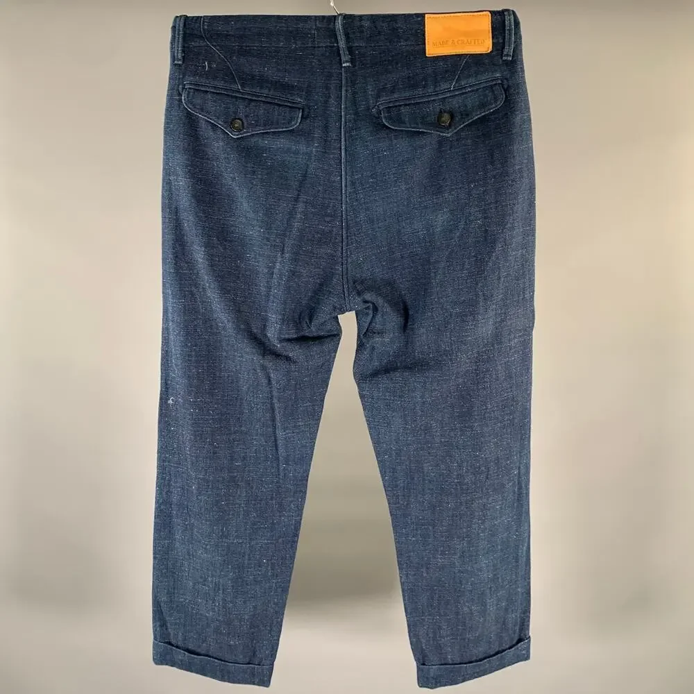 MADE & CRAFTED Size 31 Navy Heather Button Fly Casual Pants